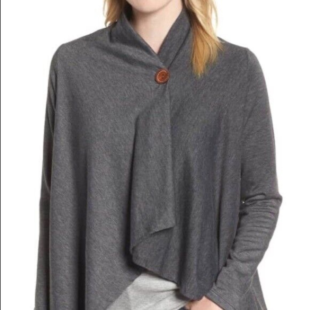Bobeau One Button Cardigan